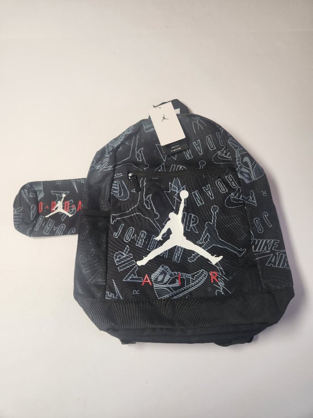Nike Air Jordan Backpack Jumpman All Over Print With Pouch 9A0503-KR5 Large Bag